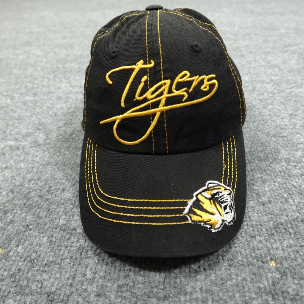 Captivating Headwear Hat Mens One Size Black Missouri Tigers Strap Back Baseball